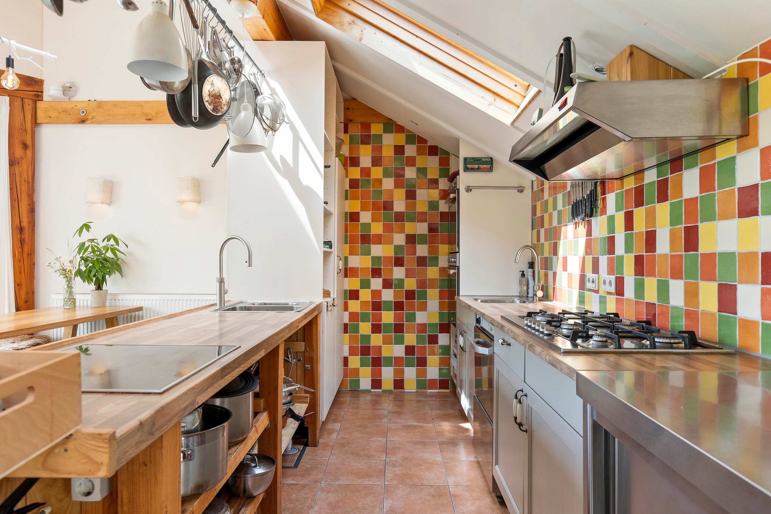 Kitchen (sunrise with spider web in the foreground)